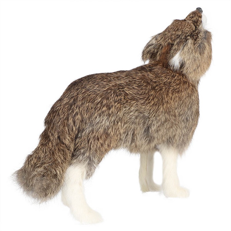 Garden Decoration Simulation Brown Wolf,Brown Wolf Ornaments Handicrafts