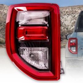 Left Driver Side Tail Light Assembly Compatible for Ford Bronco Sport 2021 2022 2023 2024 2025 LED/Halogen Rear Brake Lamp, Replaces# M1PZ-13405-A