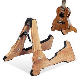 SUNOYA Foldable Guitar Stand, Guitar Holder, Wooden Guitar Stand with Non-Slip Rubber for Egitar, Acoustic, Bass, Classical, Ukulele