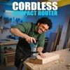 MtiolHig Cordless Compact Router Compatible with Makita 18V Battery, With