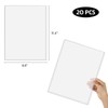 20 Pcs Rigid Print Protectors 8.5''x 11'' Waterproof Plastic Sheet