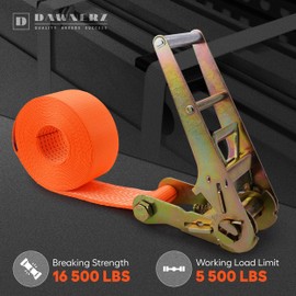 Heavy Duty Ratchet Tie Down Strap 40 Ft – Endless Cargo Strap for Trucks, Trailers – 16500 Lbs Breaking Strength