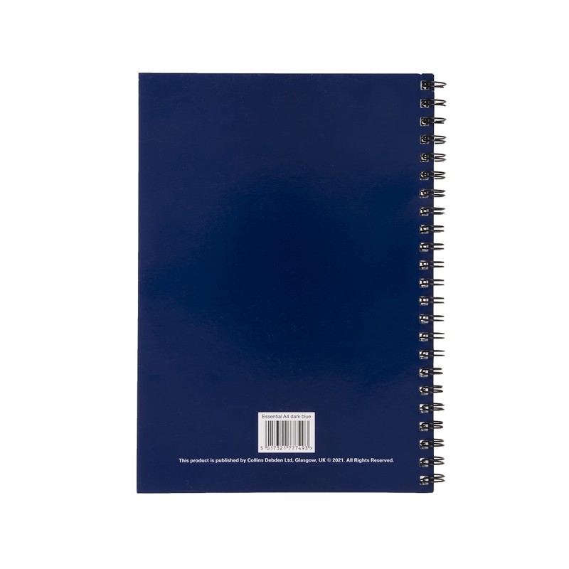 Collins Essential A4 Spiral Bound Ruled Notebook 80 Pages Dark
