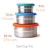 Ecolunchbox Seal Cup Trio 3-Piece Nesting Stainless Steel Leak-Proof Food