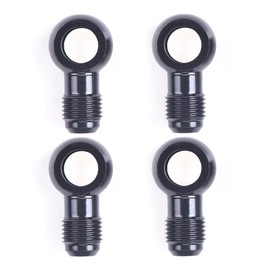 CNRAQR 4Pcs 12mm Fuel Banjo Fittings to 6AN Male Flare Adapter Fuel Line Adapter Aluminum