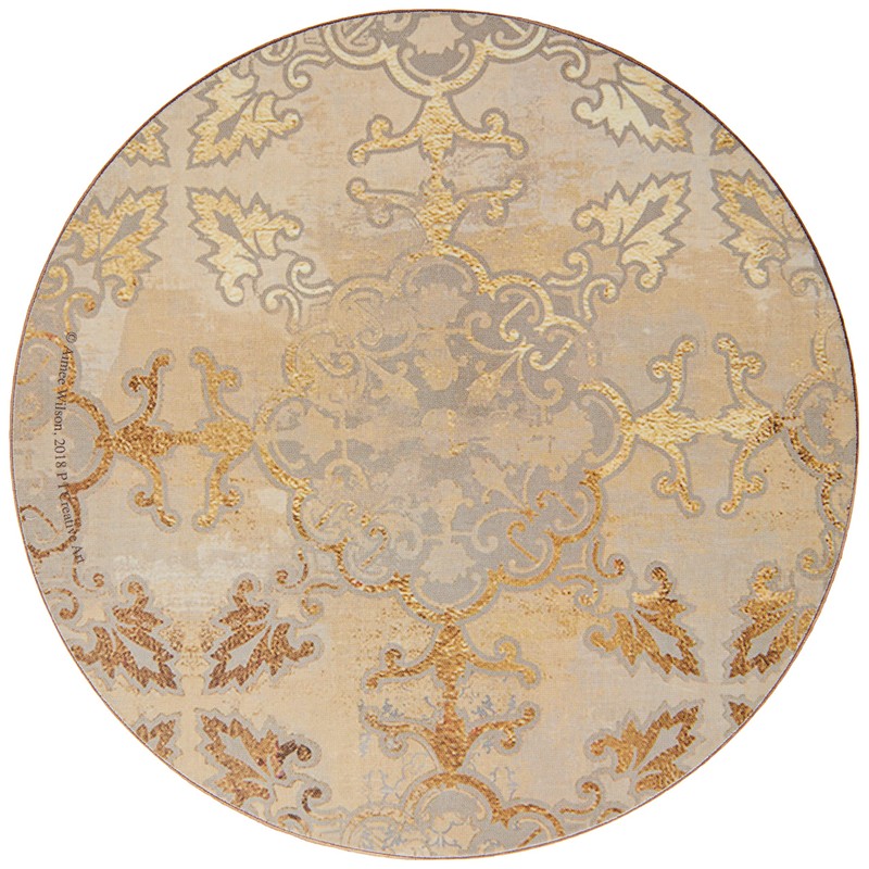 Creative Tops C000279 Cork-Backed Coasters Set with Printed Gold Impressions