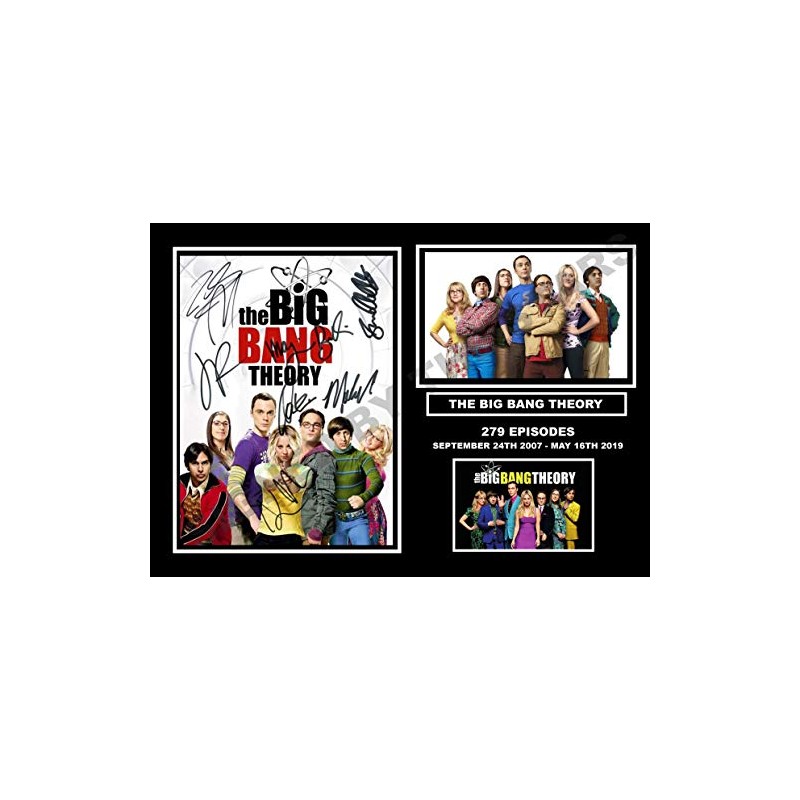 Stunning Quality Big Bang Theory Cast Signed/Autographed Print (A4 Print