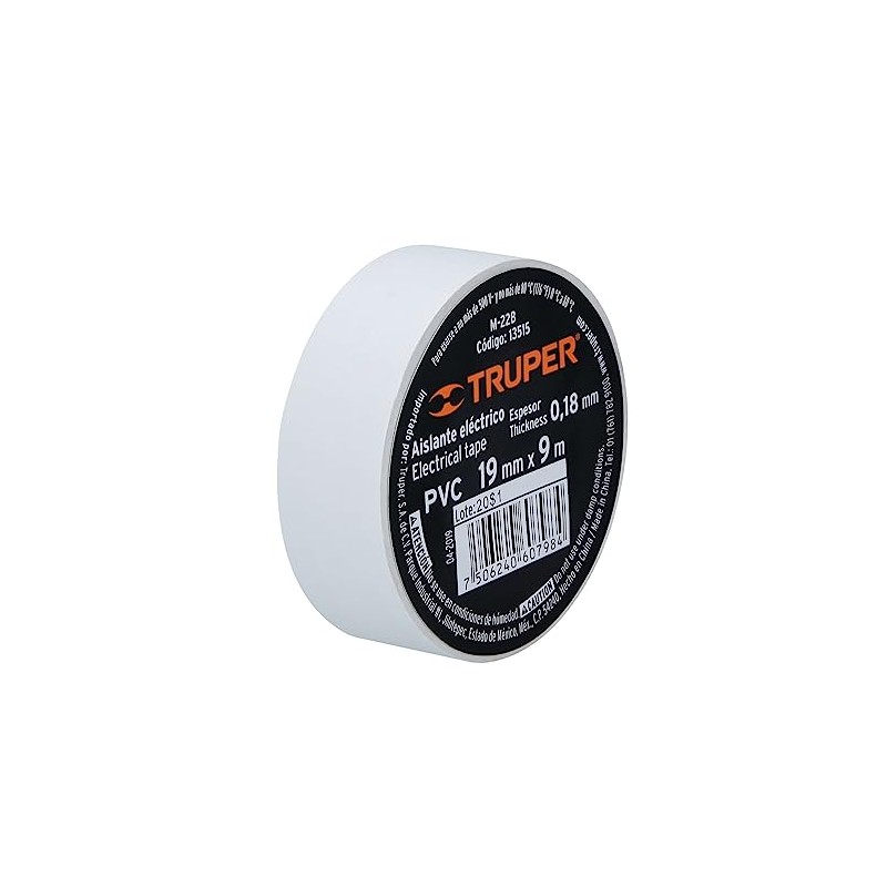 Truper M-22B, Cintas de aislar, 9 m x 19 mm,
