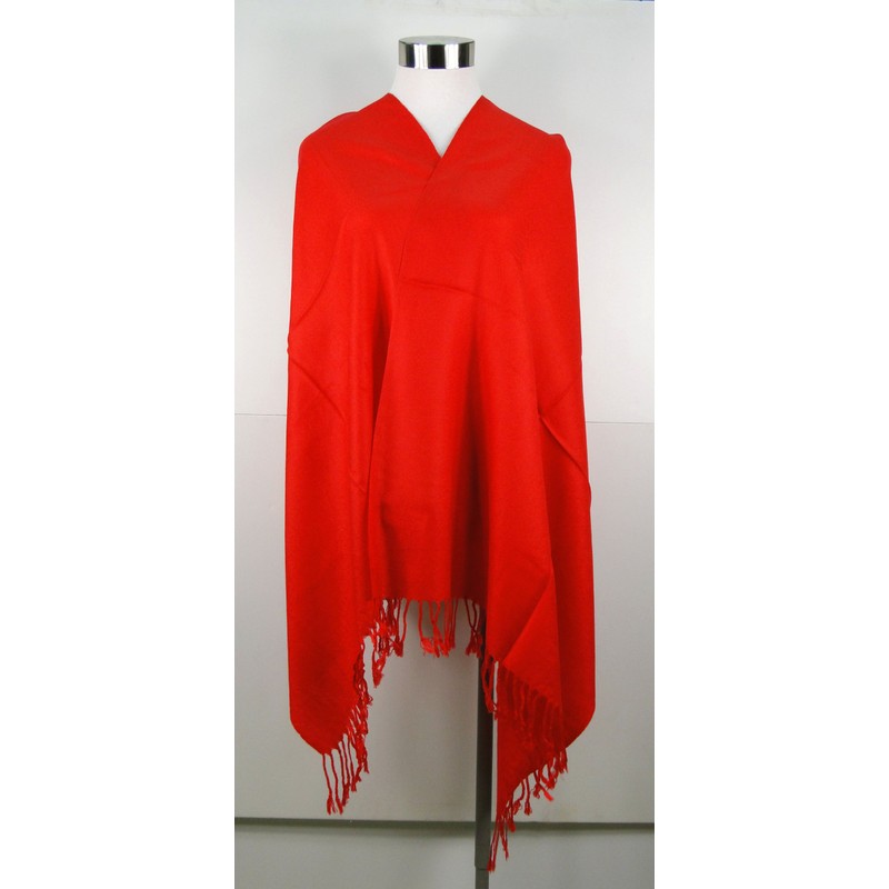 Premium Pashmina Shawl Wrap Scarf - Candy Apple Red