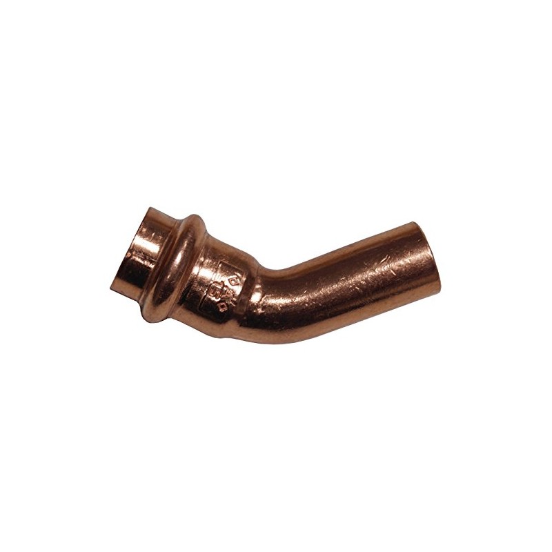 Cornat T650322B Press Elbow 45° Copper with 1 Sleeve, A