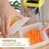 Wintem Stainless Steel 4 Sided Cheese Grater with Handy Dosing