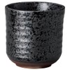 山下 Crafts Tea Pottery φ 8.5 × 8.5 cm Black Crystal kezuri