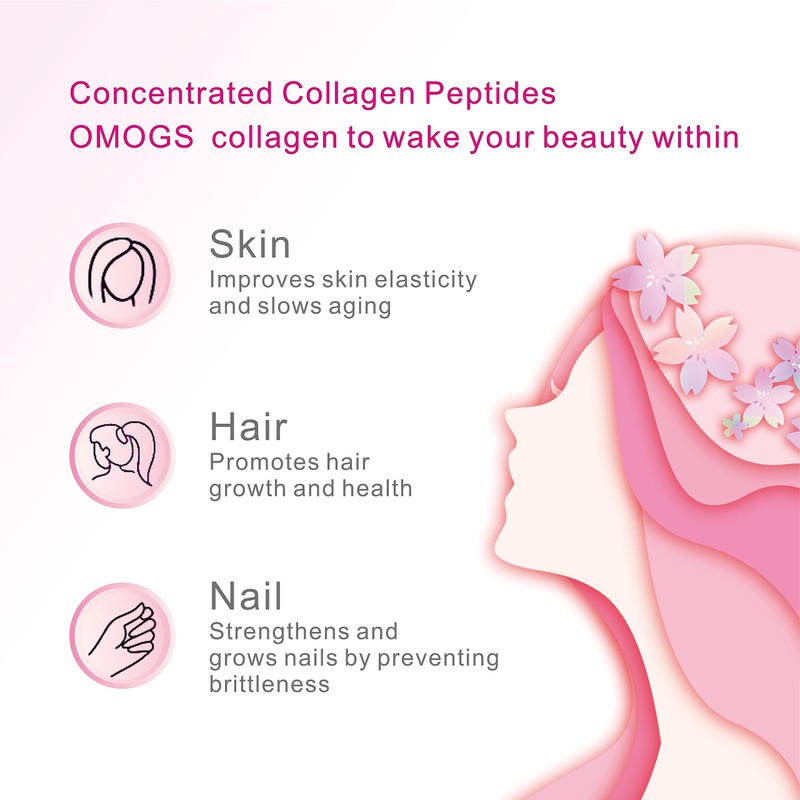 OMOGS Collagen Peptides Powder, with Prebiotics & Cranberry Extract -Hydrolyzed