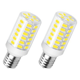 LFLAMPON Light Bulb Replacement Kei D28x Kel 2816x Refrigerator Bulb AC100-265v E17 Intermediate Base LED Bulbs 6.5W 5000K, 2 Pack