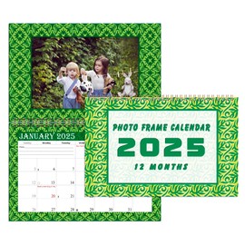 2025 Photo Frame Wall Spiral-bound Calendar (Add Your Own Photos) - 12 Months Desktop/Wall Calendar/Planner - (Edition #06)