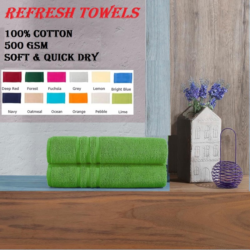 Pack of 2 Large Jumbo Bath Sheets 500 GSM 100%