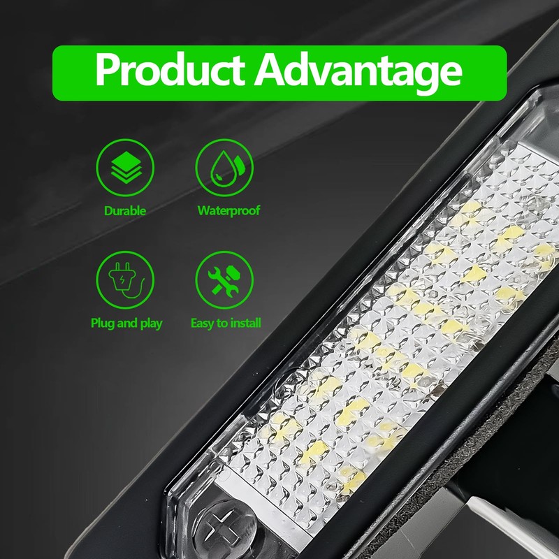 NOTISH 2Pcs LED License Plate Light Lamps 6000K White -