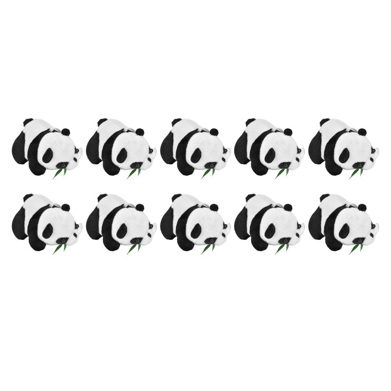 10pcs Mini Panda Plush Toy Soft Cute Tiny Panda Doll