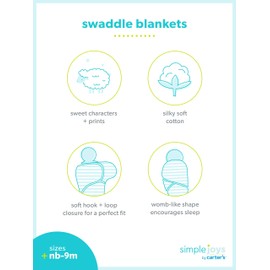 Simple Joys by Carter's Baby 2-Pack Cotton Swaddle Blankets