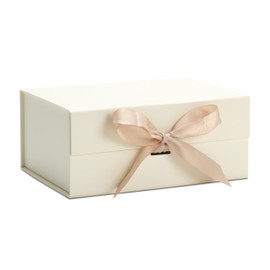 YACEYACE Small Gift Box Bulk, 1Pcs Pale Gold Gift Wrap Box for Present, Gift Box for Wrapping, Birthday, Wedding, Party, 9.4x6.8x4.1 inch