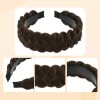 Diadema De Trenza Cabello Sintético Realista Semirigida 1p F Café