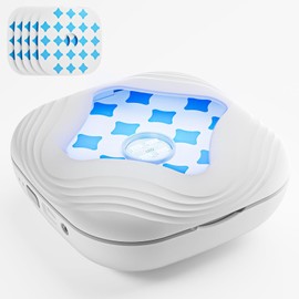 Flying Trap Insect, 3 in 1 Outdoors Portable Fruit Fly Trap 4000 mAh, 2 Trap Wihte and 5 Glue Cards, Fruit Fly Traps for Gnat, Moth, Mosquito, Suitable for Home, Outside,Patio,Backyard,Camping