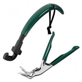 OLIGAI Grill Grate Lifter and Heavy Duty Grill Gripper Tongs Set for Effortlessly Lift Hot Cast Iron & Stainless Steel Grates,Compatible with Charcoal and Gas BBQs | 2 Pack(Green)