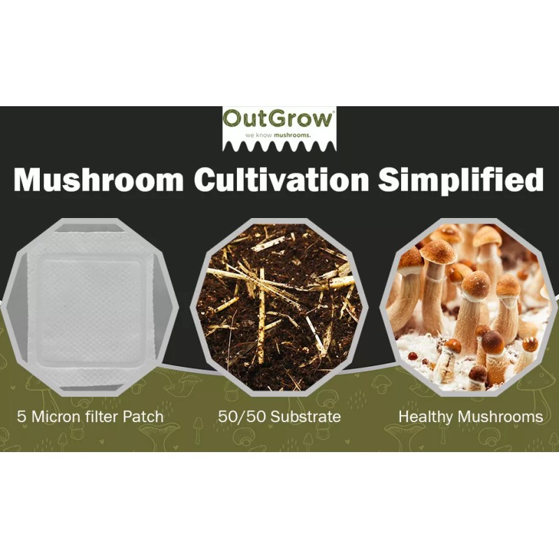 Out-Grow 50/50 Straw & Manure Mushroom Substrate (1 lb Bag)