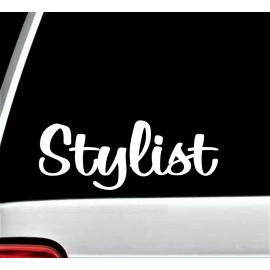 Bluegrass Decals Stylist Beauty Hair Salon Decal Sticker for Car Window C1069 - White