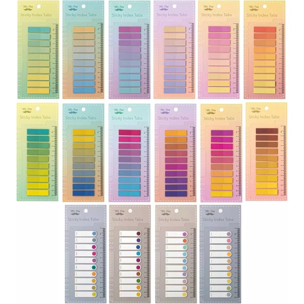 Mr. Pen- Sticky Tabs, 3200 Pcs, Colorful Book Tabs, Transparent