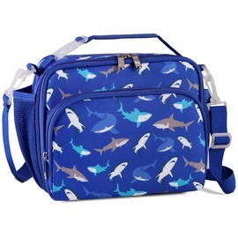 VONXURY Lonchera grande para niños, niñas, adolescentes, niños pequeños, bonita bolsa de almuerzo escolar con correa para el hombro