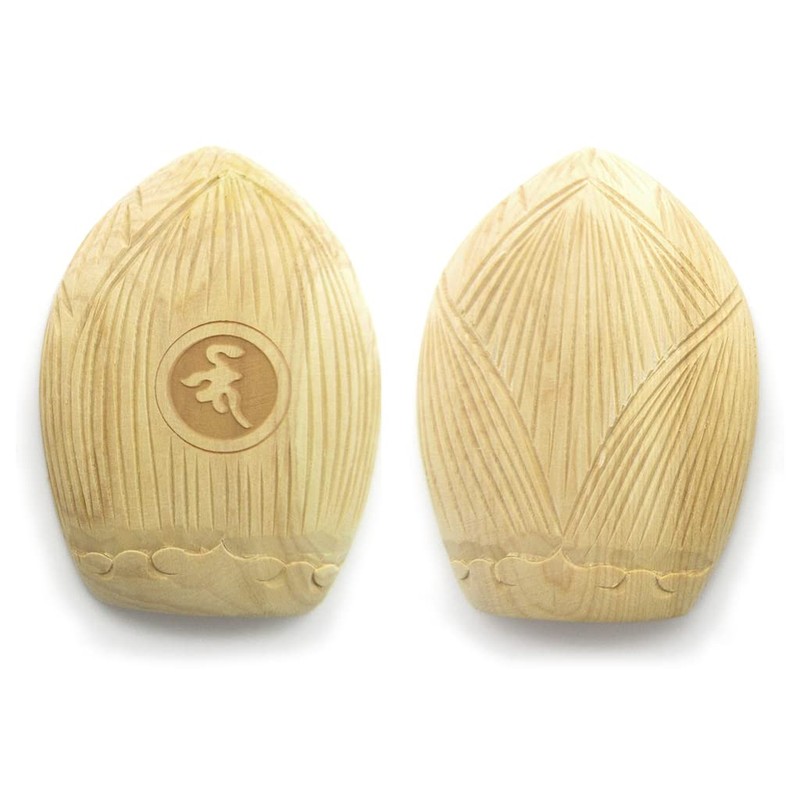 木彫 of Buddhist Buddha/Buddha 香合 薬師如来 Tsuge