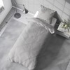 Visaggio Bed Linen 135 x 200 cm Grey Microfibre Plain