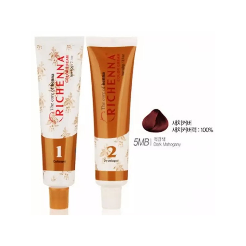 두피보호제첨가 손상최소화 헤나추출물 헤어염색약5MB Scalp Protective Hair Dye with Henna
