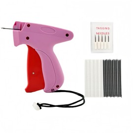 STARALUMZQ Stitchy Quick Clothing Stitch Gun, Micro Repair Needle Gun, Quick Clothing Fixer, Mini Stitch Gun,Tagging Gun, Includes 6 Needles, 1000 Black Fasteners & 1000 White Fasteners (Rose Red)