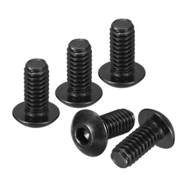 DTGN #8-32x3/8 Button Head Socket Cap Screws - 30Pack - Good for Road Bicycle, Mountain Bike, Auto, Motorcycle - 304 Stainless Steel Black Oxide - Hex Socket Drive Fasteners