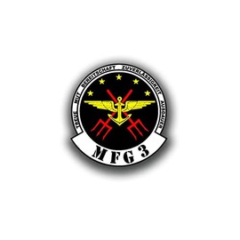 Sticker # Mfg3 Naval Air Squadron 3 Aviator Navy Crest German Navy Crest 7x7 cm A3097