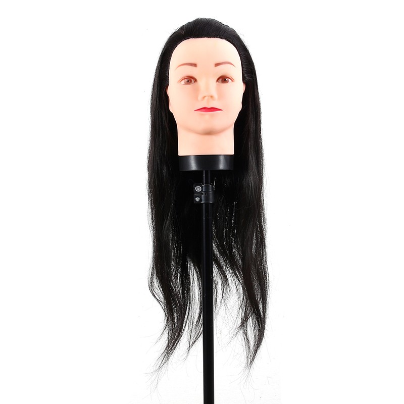 New Hairdressing Practice Training Mannequin Head With Clamp Black