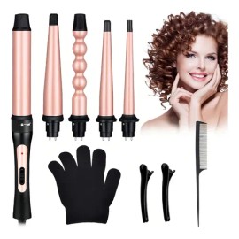 Rizadora Cabello 5 En 1 Intercambiable Cerámica Profesional                                                                                           