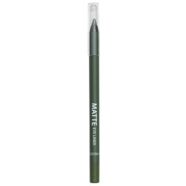 GOSH Matte Eyeliner in Intense Black, Creamy Soft Texture for Easy Application, High Coverage, Ideal for Smokey Eyes, Perfect with Mascara, Vegan & Fragrance-Free, 018 Olive Green