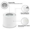 KYOTECH LED Surface-Mounted Spotlight, IP44, Black, Surface-Mounted Ceiling Light, Diameter