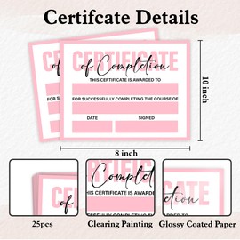 Certificates of Completion Student Course Certificate of Achievement Teachers School Students Graduation Employees Training Certificates 25 Count, 8 X 10 Inch