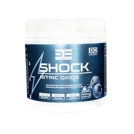 Be Supplements Shock Oxido Nitrico | Fórmula Avanzada de Óxido Nítrico sabor Mora 80 servicios 400gramos