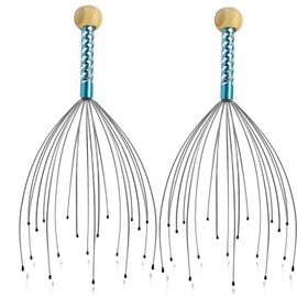 Scalp Massager Tool, Head Massager Scratcher Tingler with 12 Fingers Metal Hair Scalp Scratcher for Deep Relaxation （2 Pcs ）