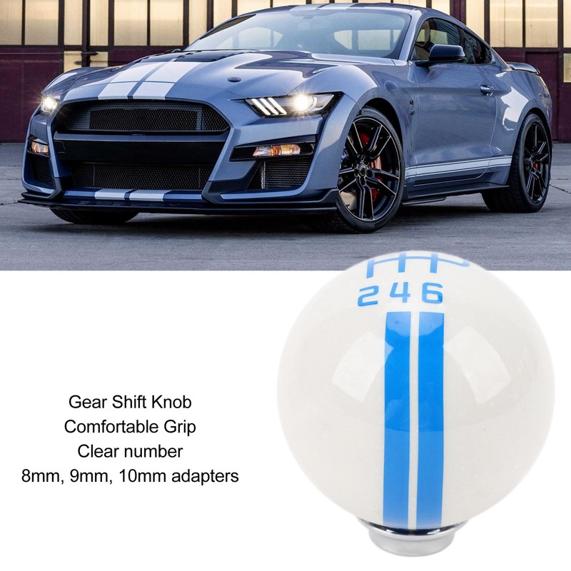 Gear Shift Knob with 3 Adapters Comfortable Grip 6 Speed