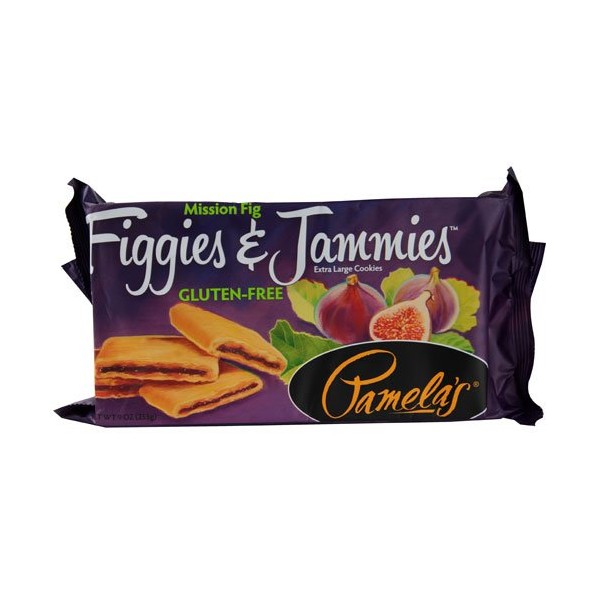 Pamela's Products Figgies & Jammies Extra Large Cookies Gluten Free Mission Fig -- 9 oz (Pack of 4)