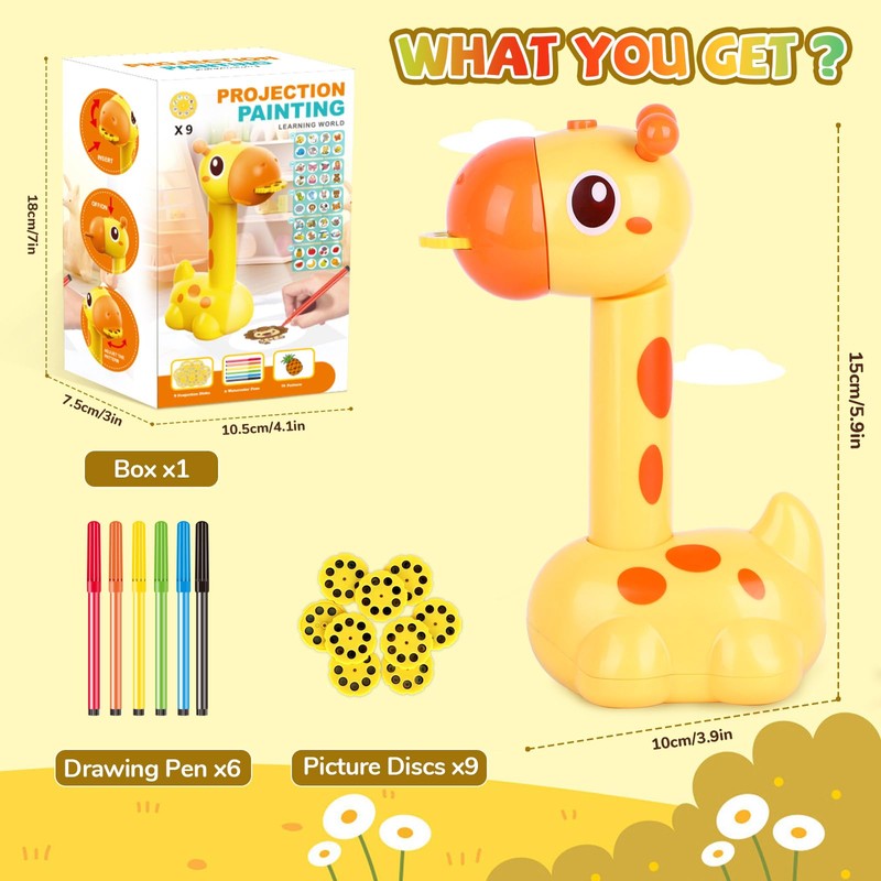 Giraffe Drawing Projector for Kids with 72 Templates Kids Drawing