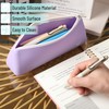 Mr. Pen- Silicone Pencil Case Pouch, Pastel Lavender, Aesthetic Triangular
