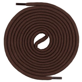 Mount Swiss© Round Laces for Trekking and Work Shoes, Extra Tear-Resistant, Diameter 5 mm, Length 70-220 cm, Polyester (Ms-sp-04) - brown, size: 110 cm