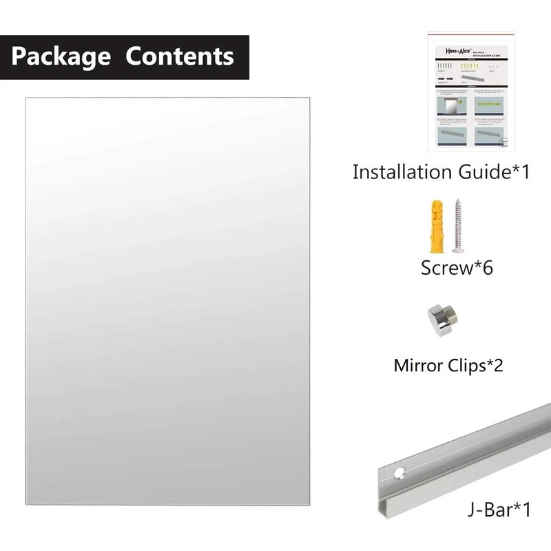 Toppay Wall-Mounted Activity Mirror with Flat Polished Edge (1, 48"x32")
